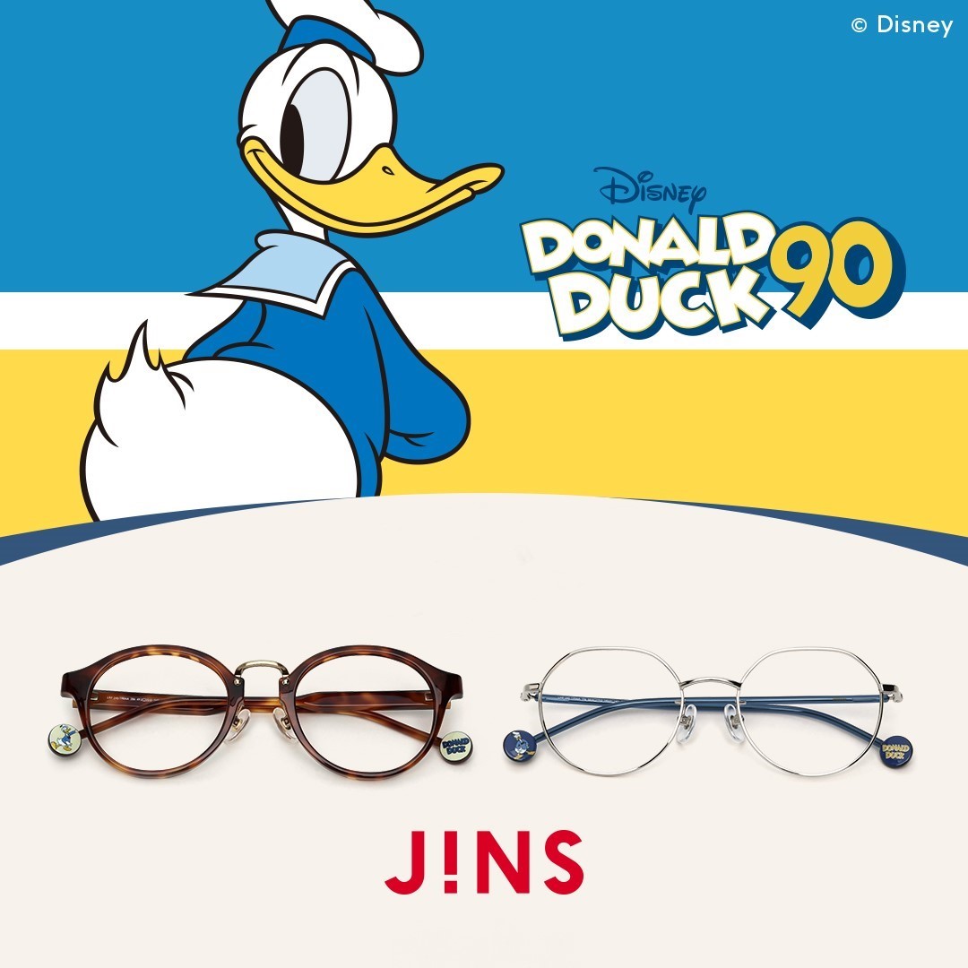 JINSにドナルドダックデザインのメガネが6月8日に登場！ イメージ画像