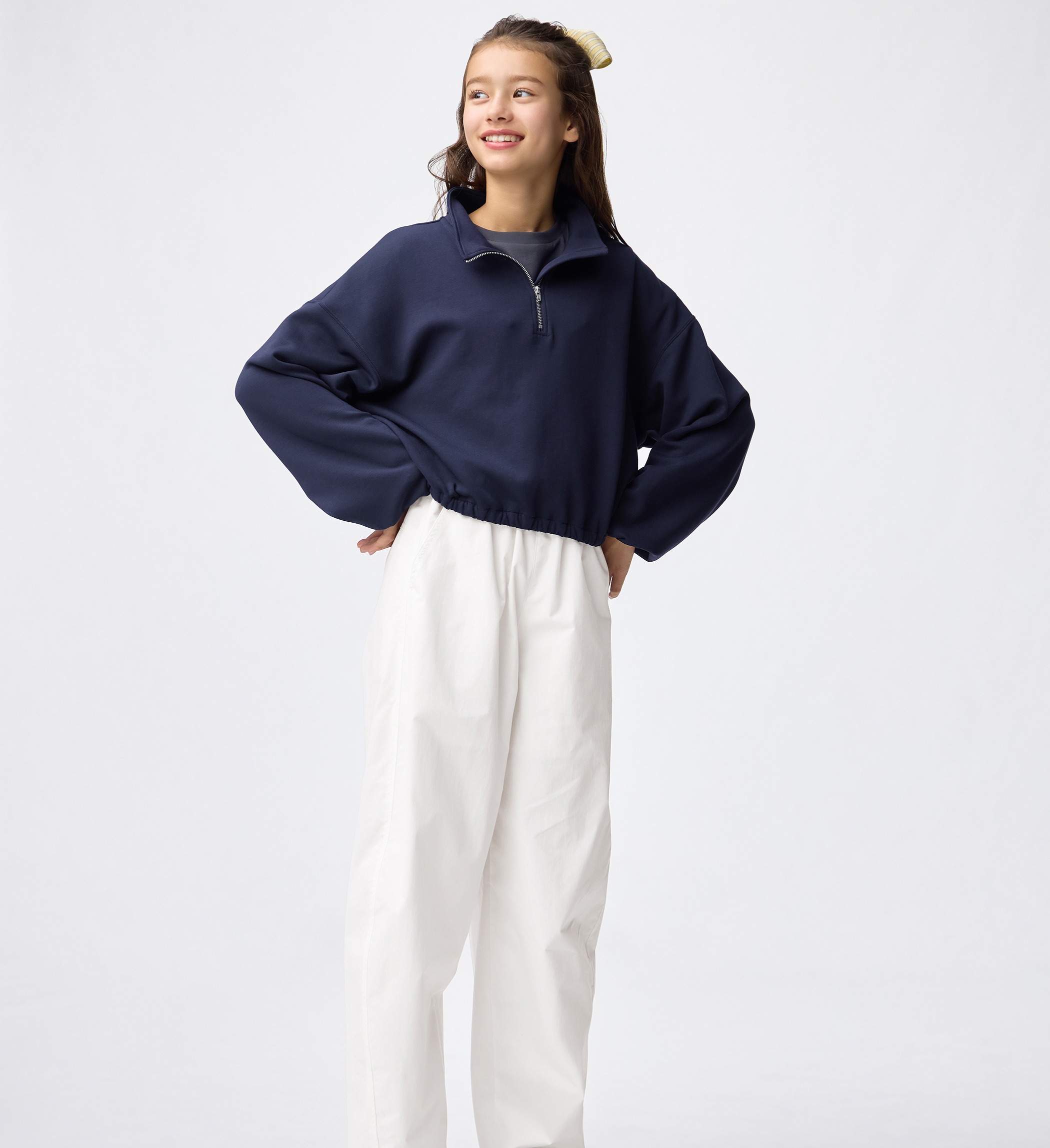 GIRLSドライイージーバレルレッグパンツ イメージ画像